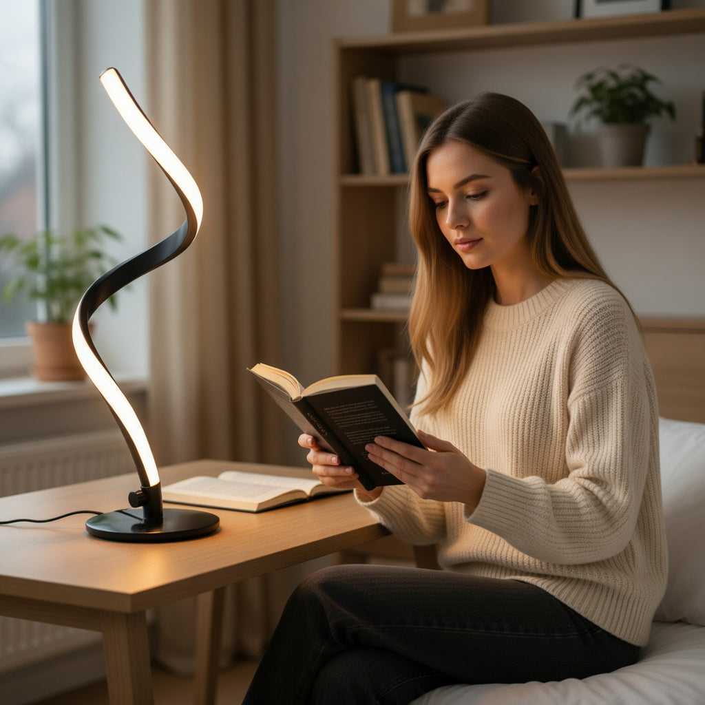 Spiral Touch Control Lamp with Dimming