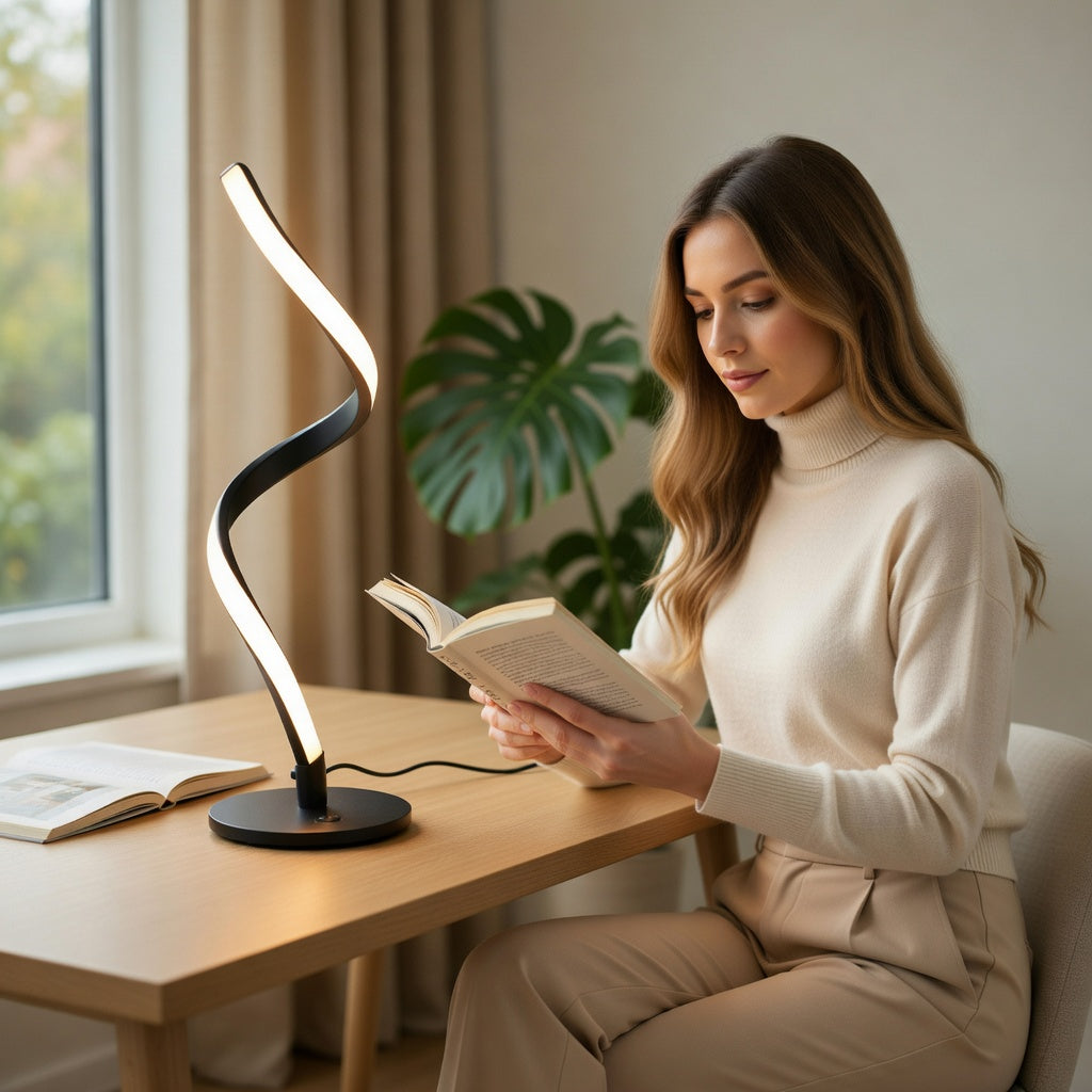 Spiral Touch Control Lamp with Dimming